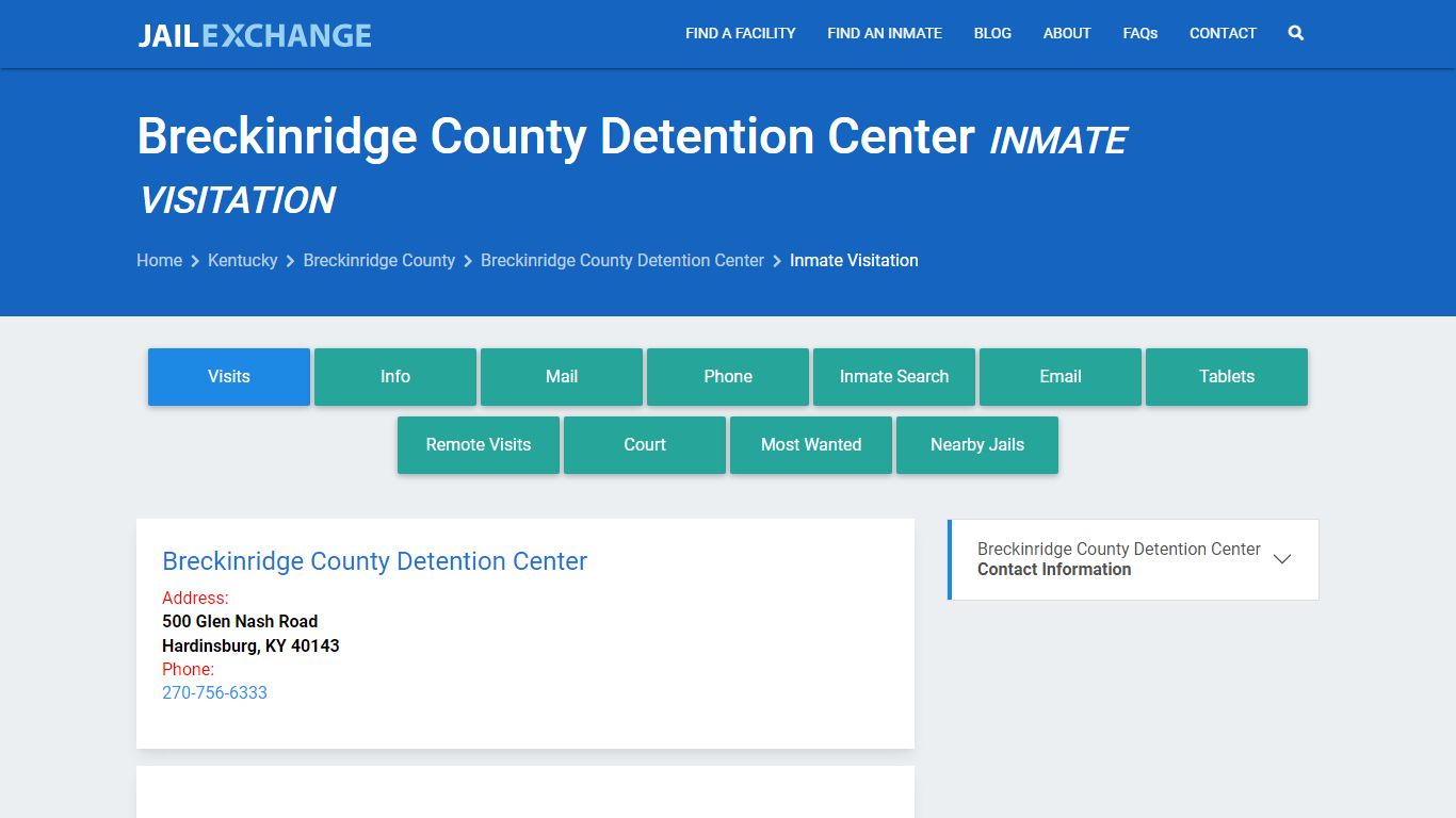 Inmate Visitation - Breckinridge County Detention Center, KY